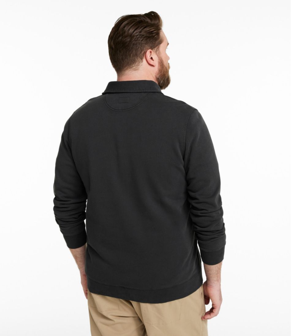 L.L.Bean | Men's Sunwashed Sweatshirt, Quarter-Zip Polo, Long-Sleeve