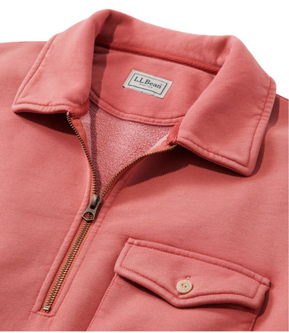L.L.Bean | Men's Sunwashed Sweatshirt, Quarter-Zip Polo, Long-Sleeve