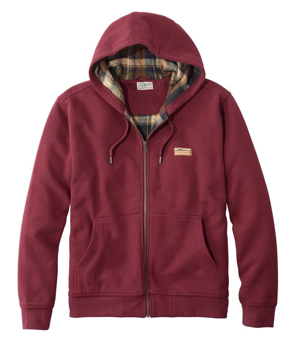 L.L.Bean | Men's Katahdin Iron Works® Hooded Sweatshirt, Flannel-Lined