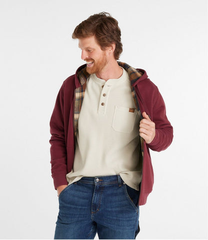 L.L.Bean | Men's Katahdin Iron Works® Hooded Sweatshirt, Flannel-Lined