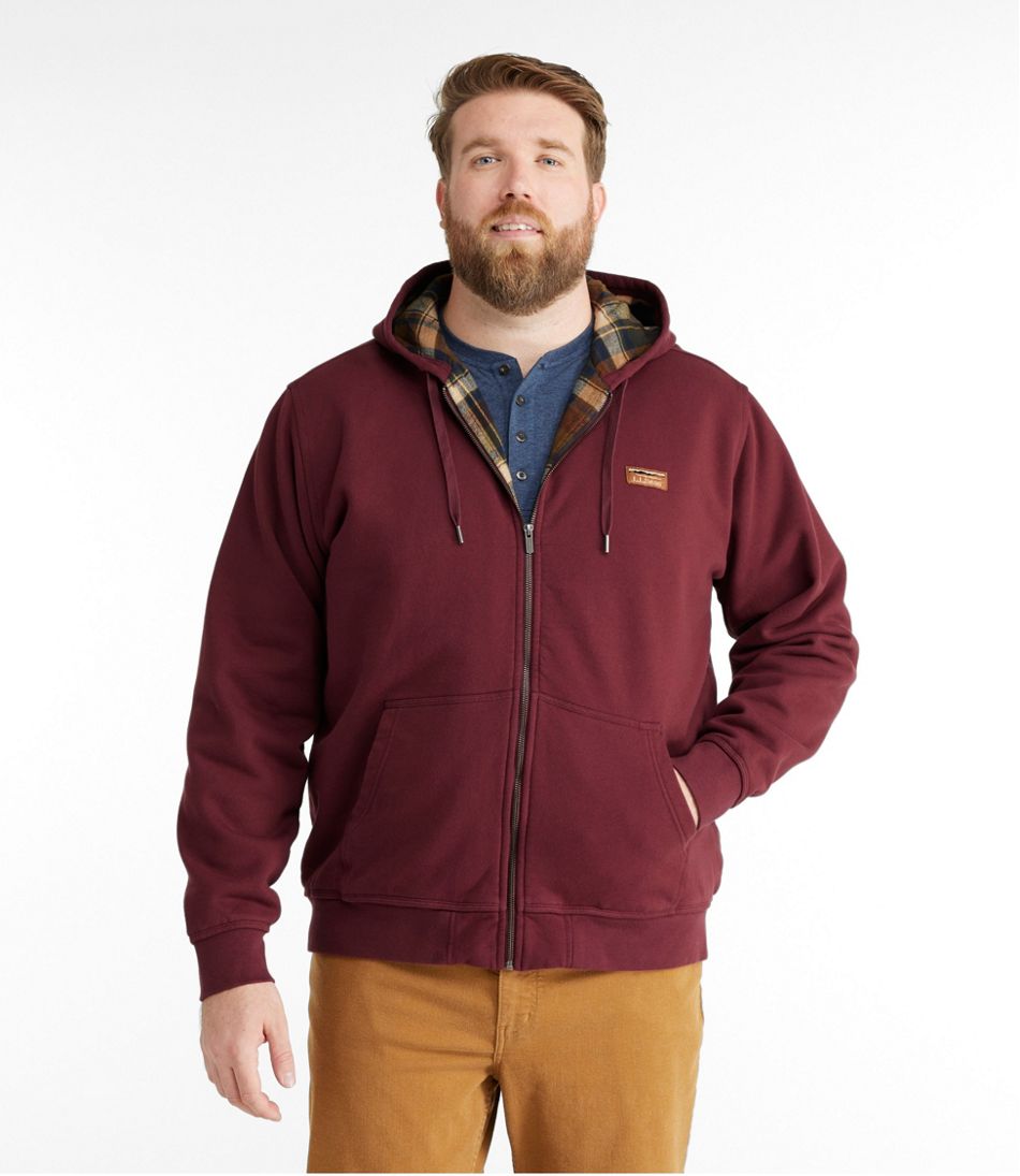L.L.Bean | Men's Katahdin Iron Works® Hooded Sweatshirt, Flannel-Lined