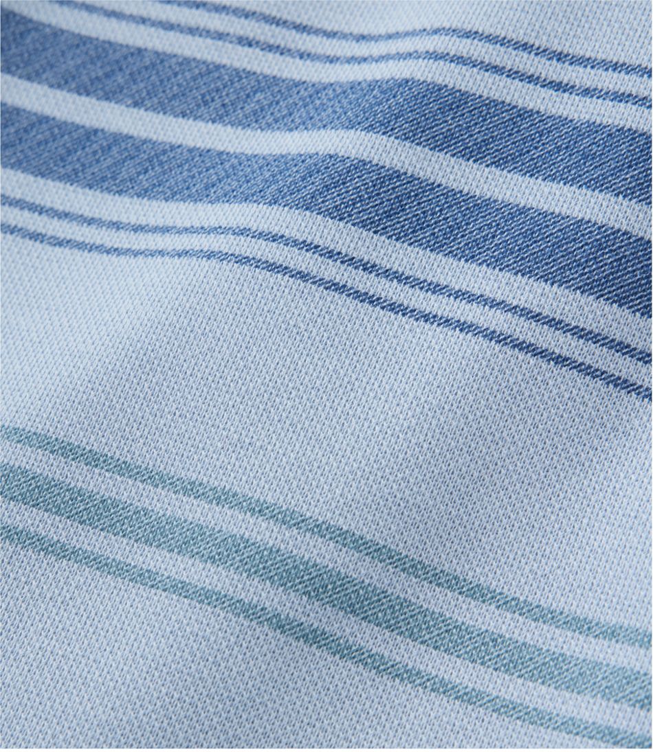 L.L.Bean | Men's Comfort Stretch Performance® Piqué, Quarter-Zip Pullover, Stripe