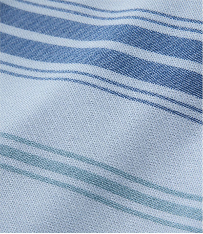 L.L.Bean | Men's Comfort Stretch Performance® Piqué, Quarter-Zip Pullover, Stripe