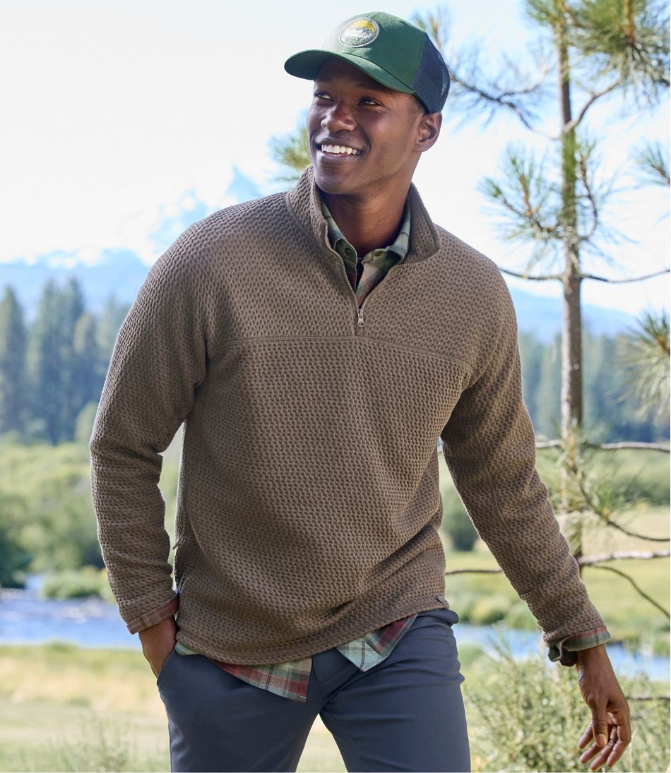 L.L.Bean | Men's Ridgeknit Pullover, Quarter-Zip