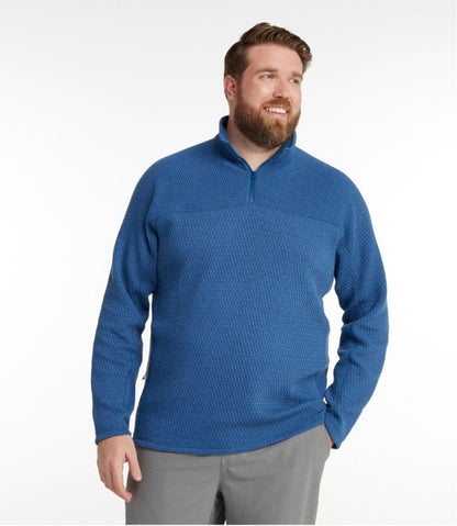 L.L.Bean | Men's Ridgeknit Pullover, Quarter-Zip