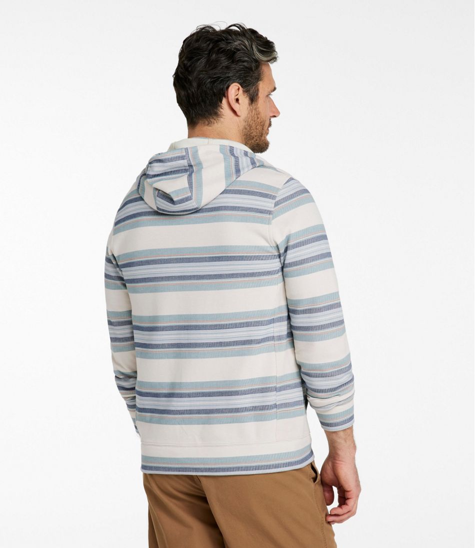 L.L.Bean | Men's Comfort Stretch Performance® Piqué, Full-Zip Hoodie, Stripe