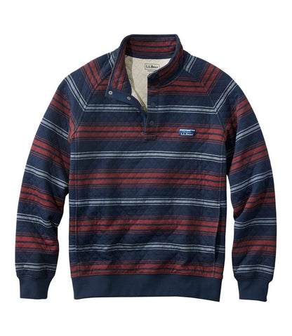 L.L.Bean | Men's Quilted Sweatshirt, Mockneck, Stripe