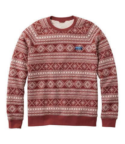 L.L.Bean | Men's Bean's Quilted Sweatshirt, Crewneck, Print