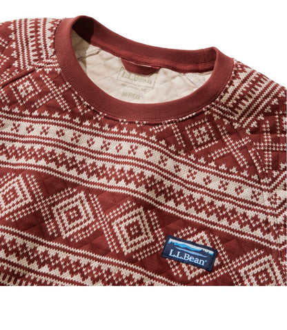 L.L.Bean | Men's Bean's Quilted Sweatshirt, Crewneck, Print