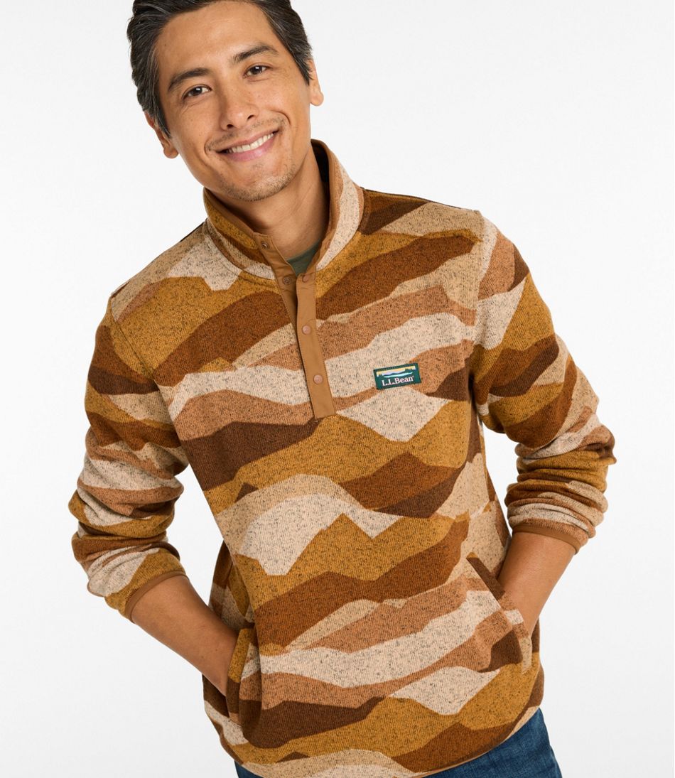 L.L.Bean | Men's L.L.Bean Sweater Fleece Pullover, Print