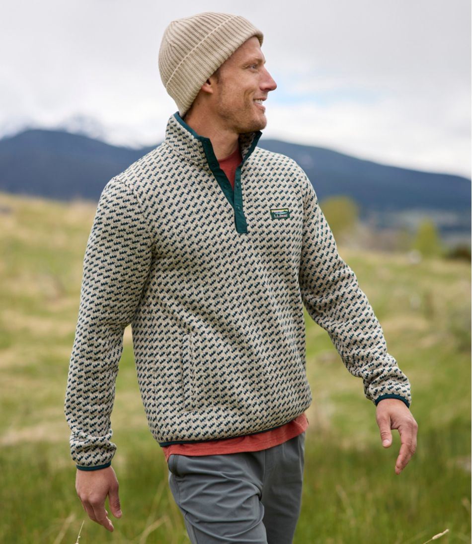 L.L.Bean | Men's L.L.Bean Sweater Fleece Pullover, Print