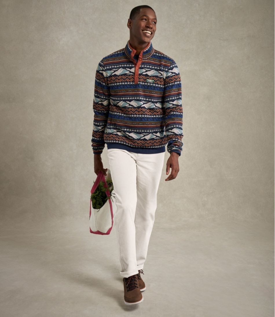 L.L.Bean | Men's L.L.Bean Sweater Fleece Pullover, Print