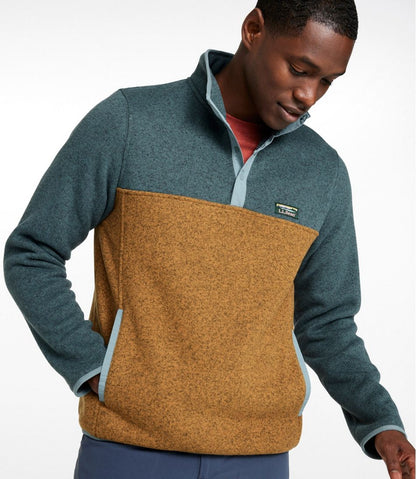 L.L.Bean | Men's L.L.Bean Sweater Fleece Pullover, Colorblock