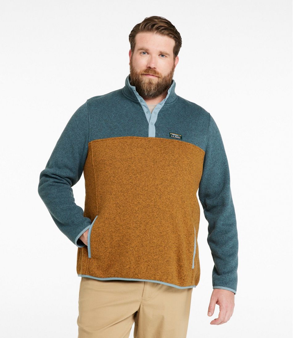 L.L.Bean | Men's L.L.Bean Sweater Fleece Pullover, Colorblock
