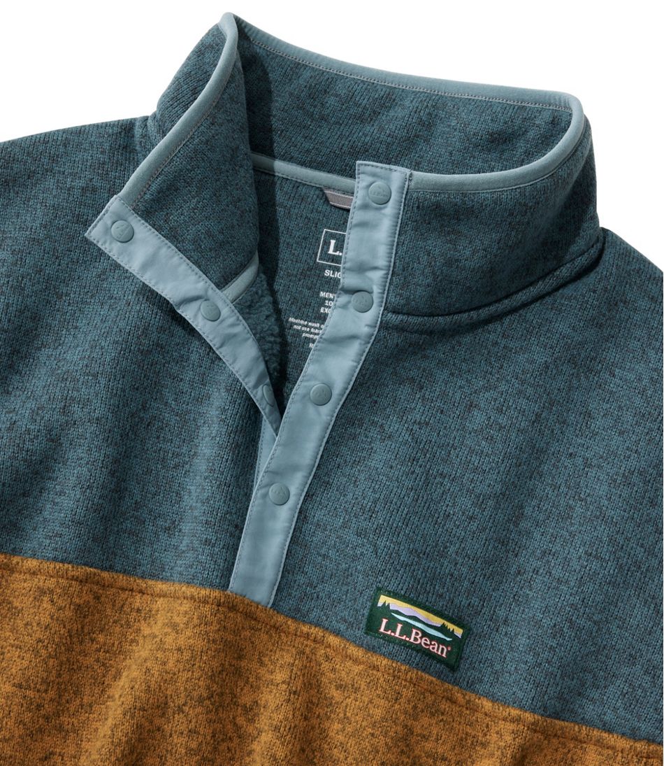 L.L.Bean | Men's L.L.Bean Sweater Fleece Pullover, Colorblock