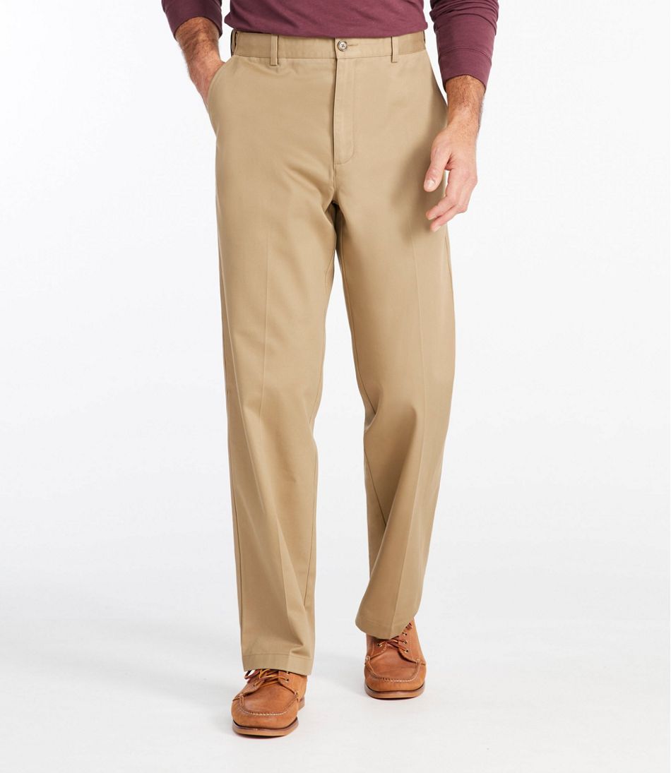 L.L.Bean | Men's Wrinkle-Free Double L® Chinos, Natural Fit, Hidden Comfort, Plain Front