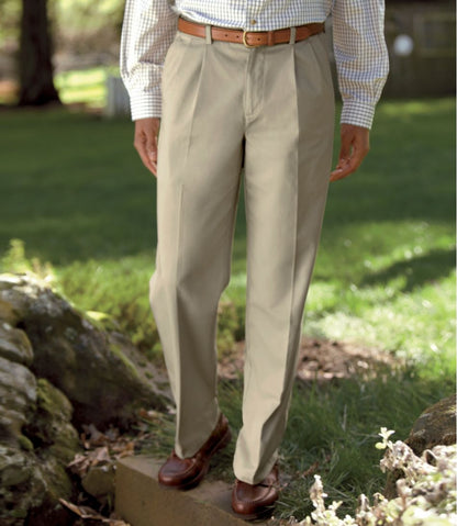 L.L.Bean | Men's Wrinkle-Free Double L® Chinos, Natural Fit, Hidden Comfort, Pleated