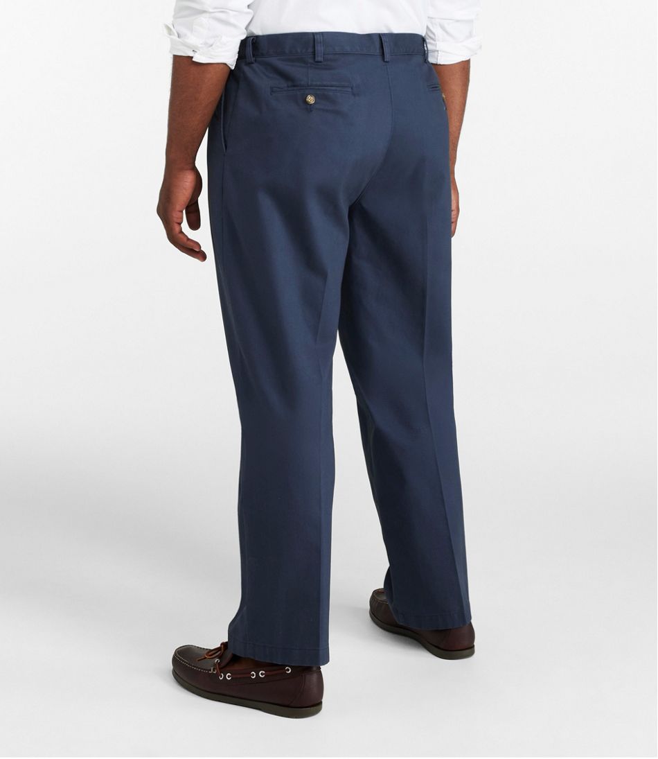 L.L.Bean | Men's Wrinkle-Free Double L® Chinos, Natural Fit, Hidden Comfort, Pleated