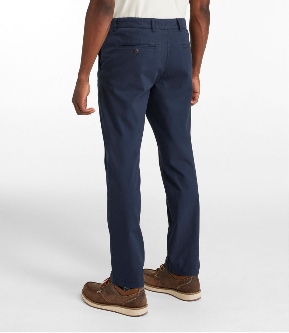 L.L.Bean | Men's Lakewashed® Stretch Khakis, Standard Athletic Fit, Tapered Leg