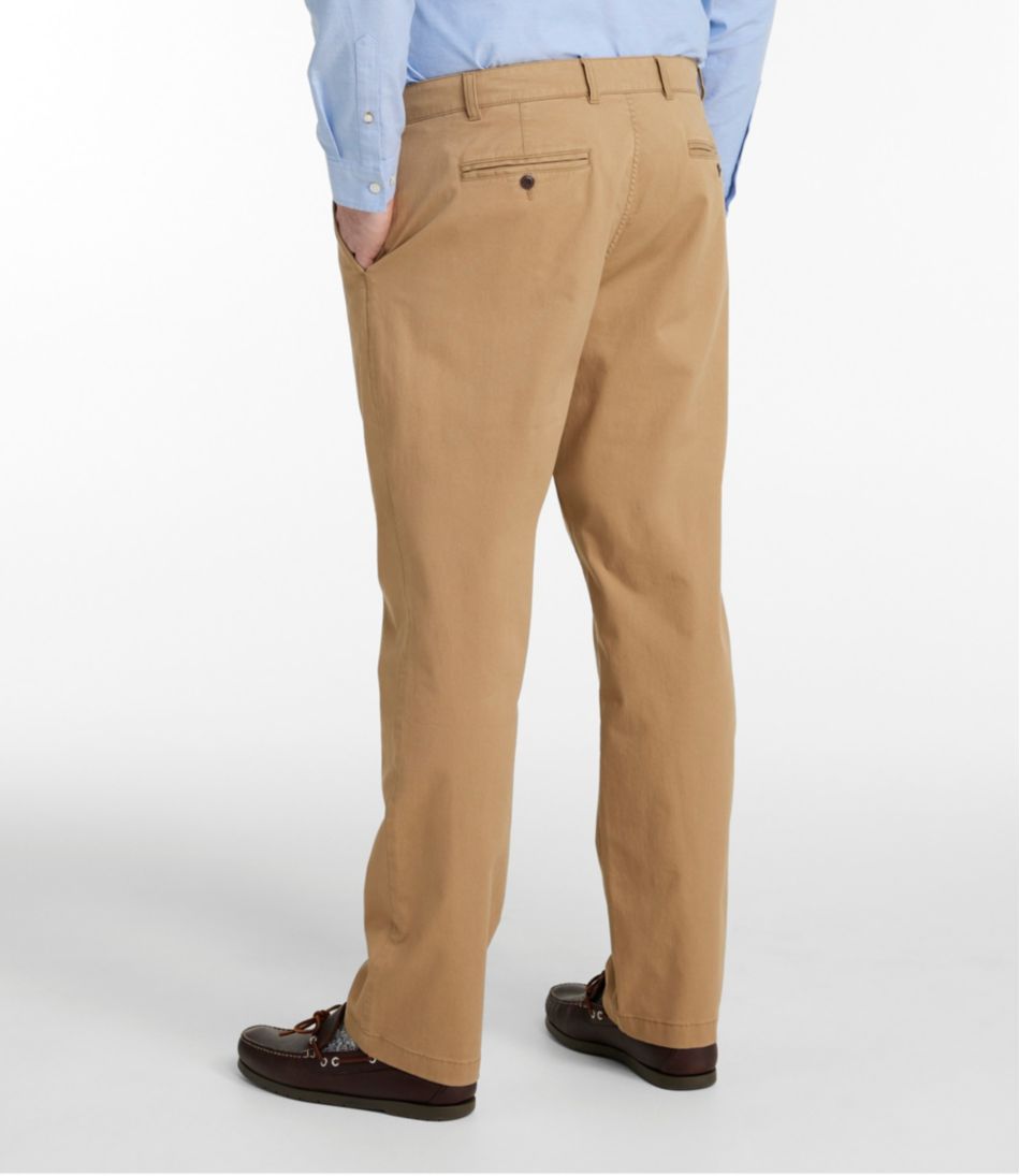 L.L.Bean | Men's Lakewashed® Stretch Khakis, Standard Athletic Fit, Tapered Leg