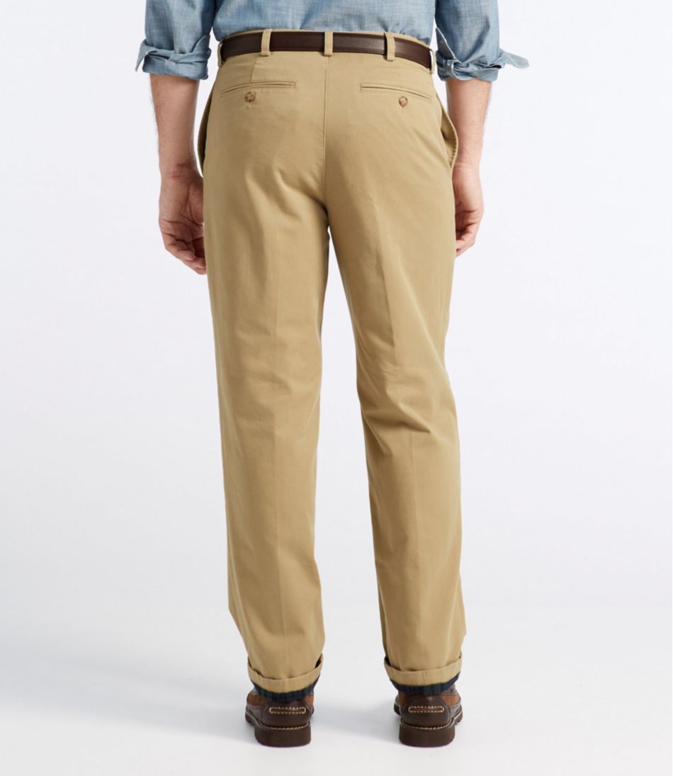 L.L.Bean | Men's Double L® Chinos, Natural Fit, Plain Front, Flannel-Lined