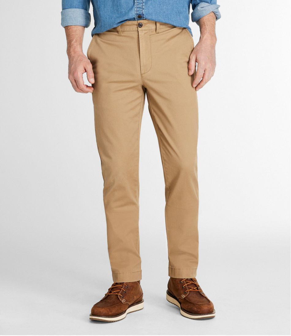 L.L.Bean | Men's Lakewashed® Stretch Khakis, Slim Fit, Straight Leg