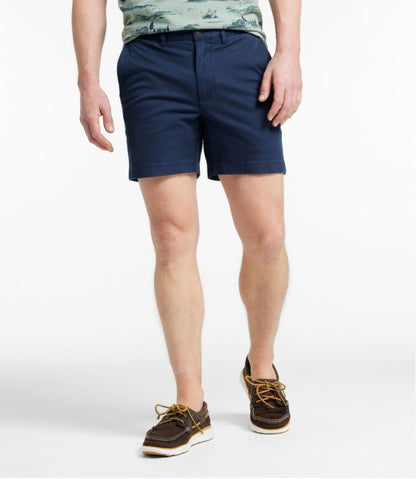 L.L.Bean | Men's Lakewashed® Stretch Khaki Shorts, 6"