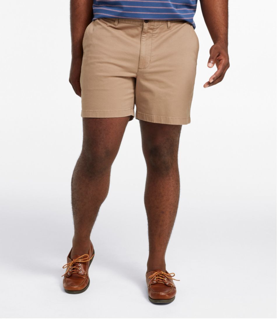L.L.Bean | Men's Lakewashed® Stretch Khaki Shorts, 6"