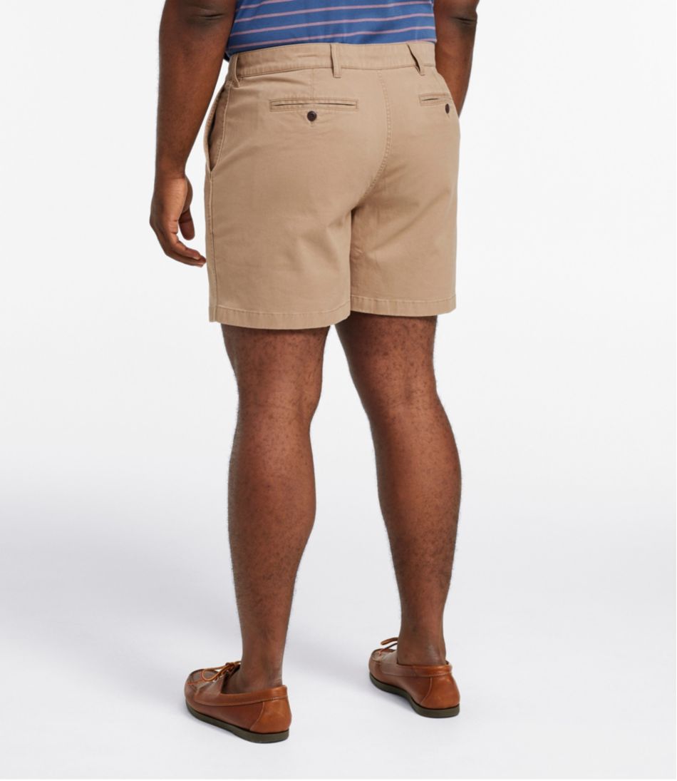 L.L.Bean | Men's Lakewashed® Stretch Khaki Shorts, 6"
