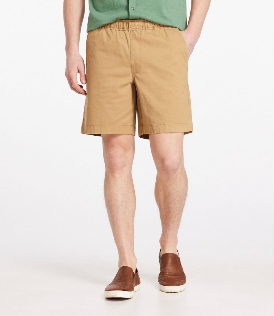 L.L.Bean | Men's Lakewashed Stretch Khaki Shorts, Pull-On, 8"