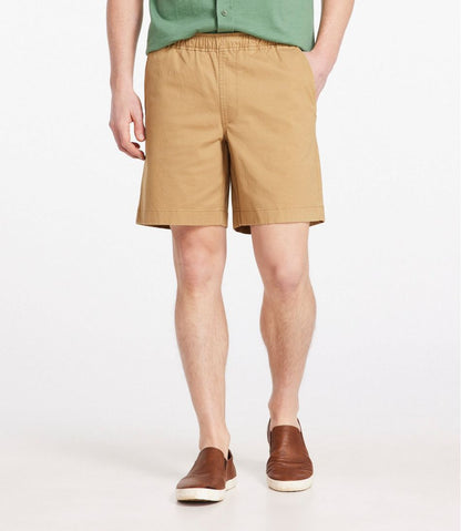 L.L.Bean | Men's Lakewashed Stretch Khaki Shorts, Pull-On, 8"