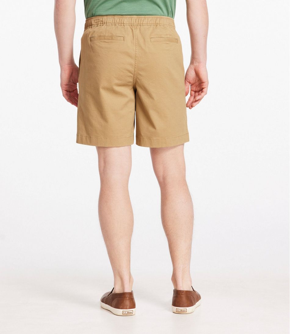 L.L.Bean | Men's Lakewashed Stretch Khaki Shorts, Pull-On, 8"