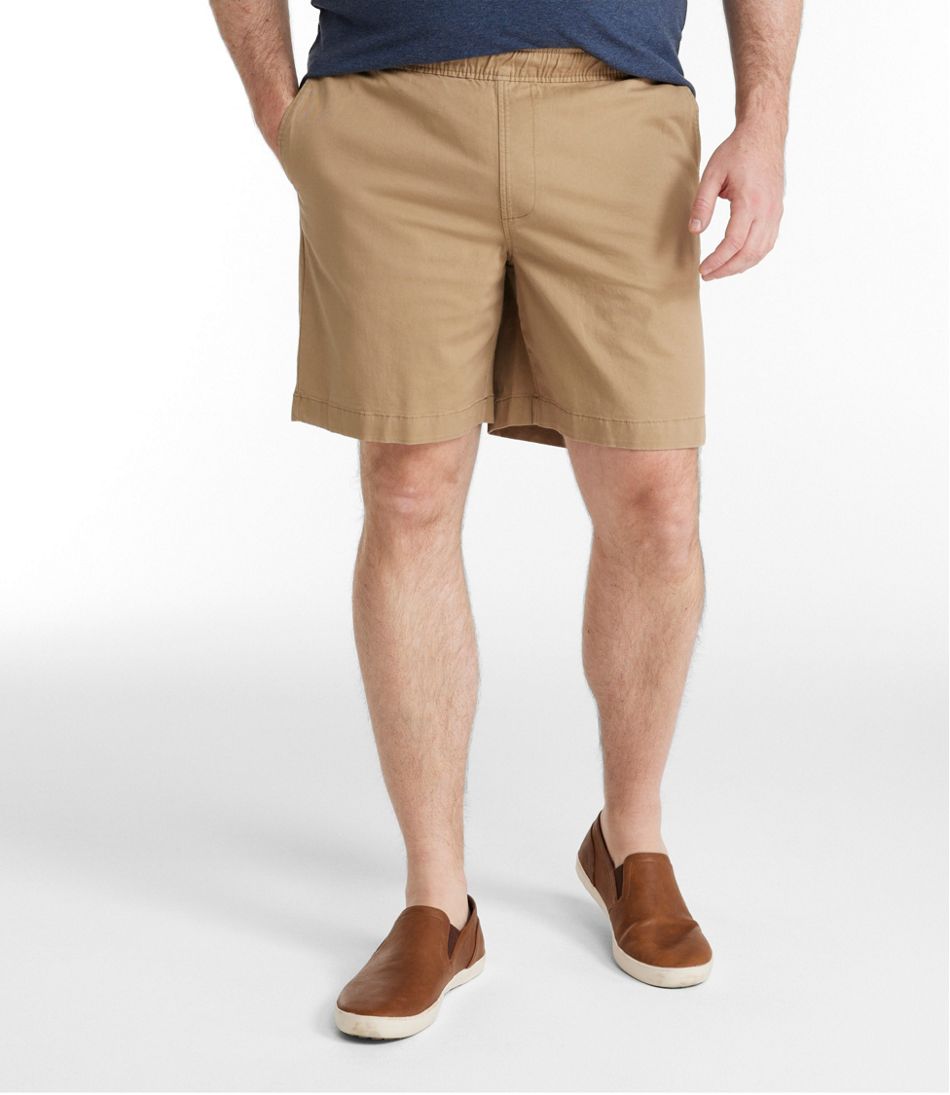 L.L.Bean | Men's Lakewashed Stretch Khaki Shorts, Pull-On, 8"