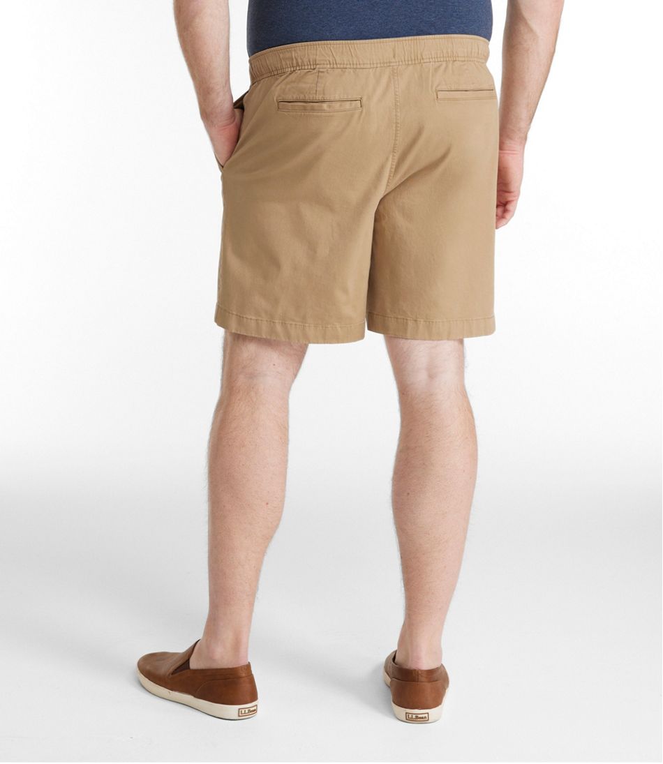 L.L.Bean | Men's Lakewashed Stretch Khaki Shorts, Pull-On, 8"