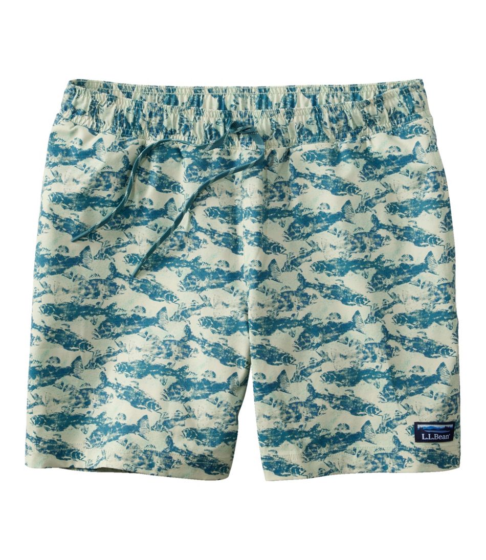 L.L.Bean | Men's Vacationland Stretch Swim Trunks, Print, 6"