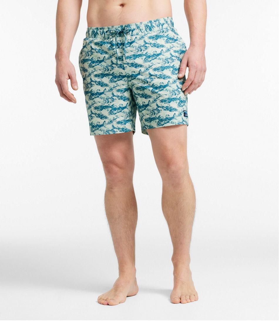L.L.Bean | Men's Vacationland Stretch Swim Trunks, Print, 6"