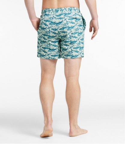 L.L.Bean | Men's Vacationland Stretch Swim Trunks, Print, 6"