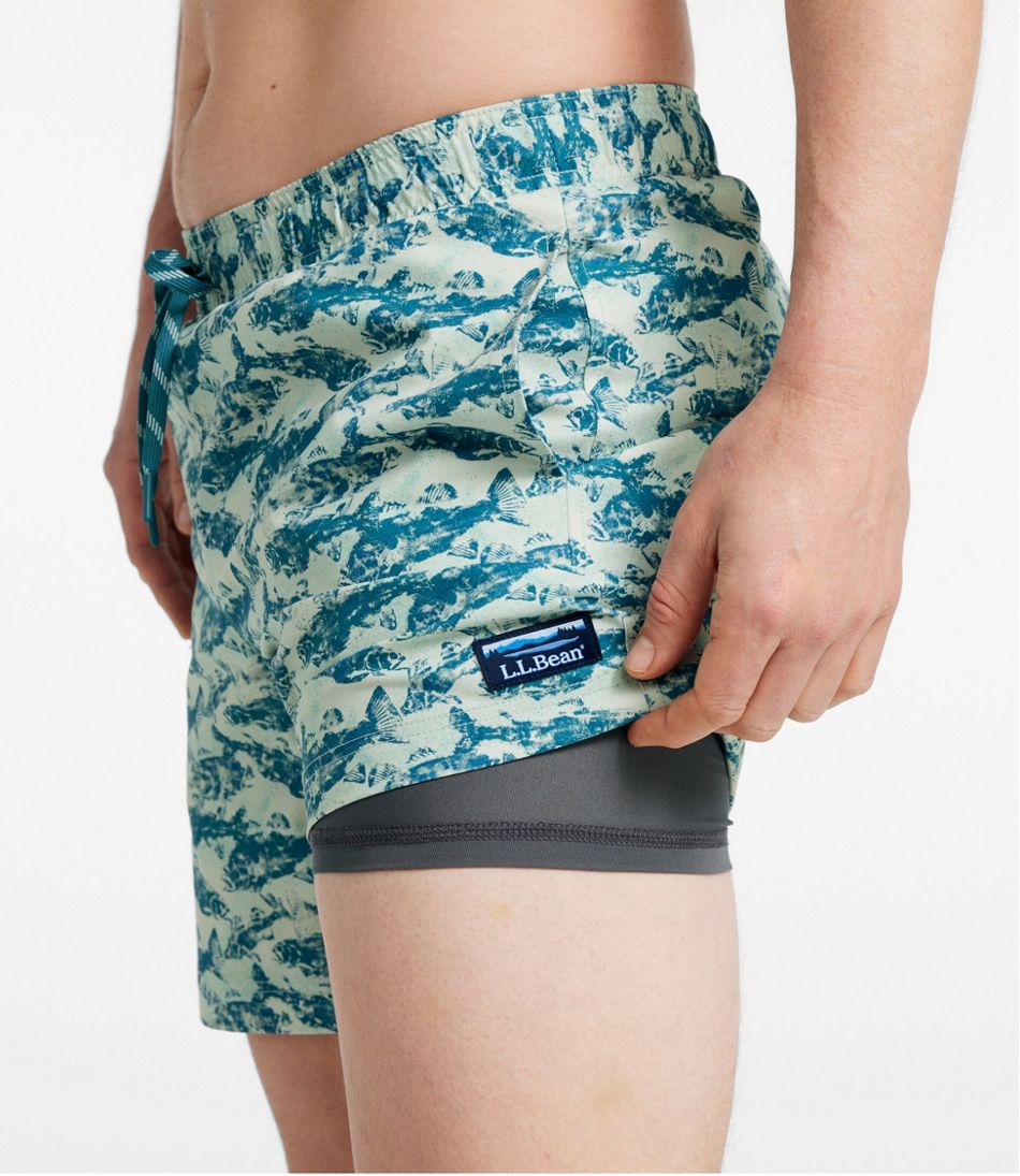 L.L.Bean | Men's Vacationland Stretch Swim Trunks, Print, 6"