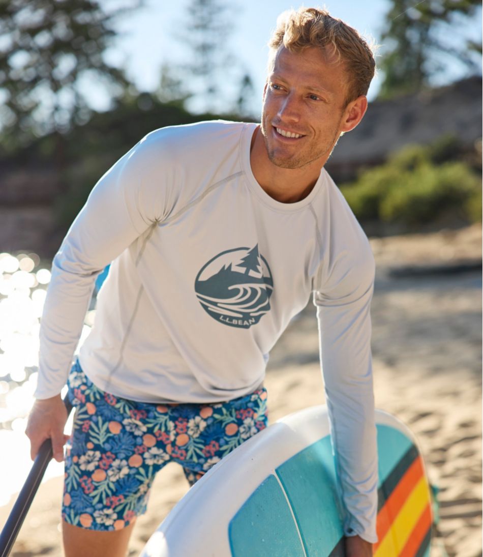 L.L.Bean | Men's Vacationland Stretch Swim Trunks, Print, 6"