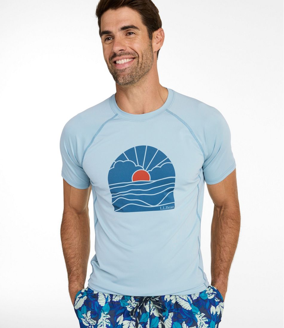 L.L.Bean | Men's Swift River Cooling Sun Shirt, Short-Sleeve Graphic