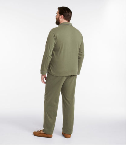 L.L.Bean | Men's Bean's Cotton Knit Pajamas, Button-Front PJ Set