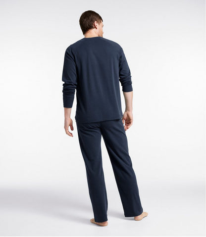 L.L.Bean | Men's Bean's Cotton Knit Pajamas, Henley PJ Set