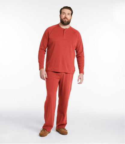 L.L.Bean | Men's Bean's Cotton Knit Pajamas, Henley PJ Set