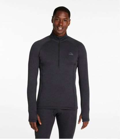 L.L.Bean | Men's L.L.Bean Midweight Base Layer Crew Top, 1/4 Zip