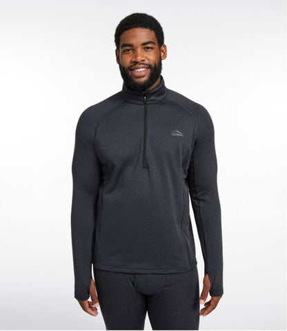 L.L.Bean | Men's L.L.Bean Midweight Base Layer Crew Top, 1/4 Zip