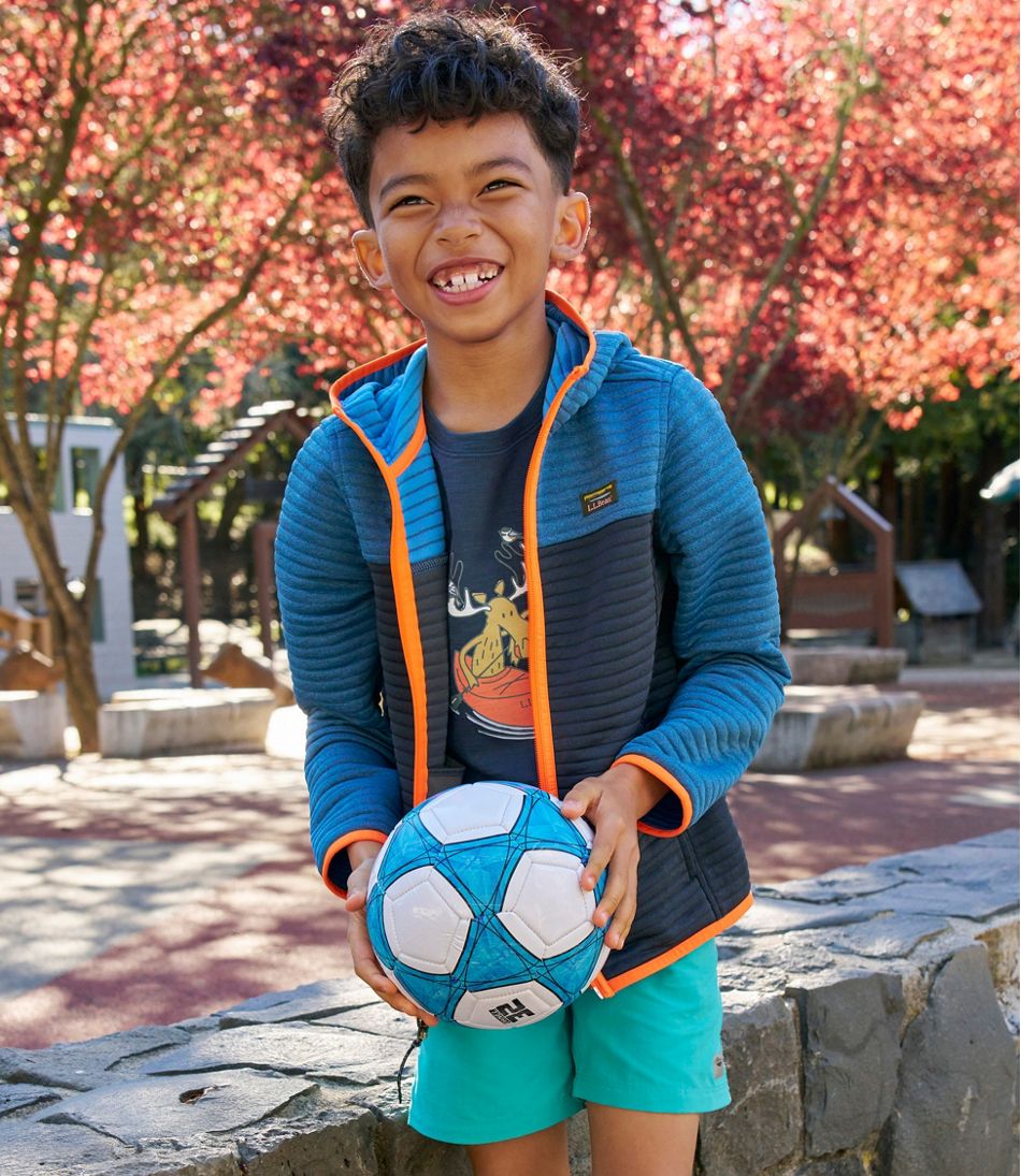 L.L.Bean | Kids' Airlight Full-Zip Hoodie, Colorblock