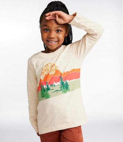 L.L.Bean | Kids' Graphic Tee, Long-Sleeve Glow-in-the-Dark