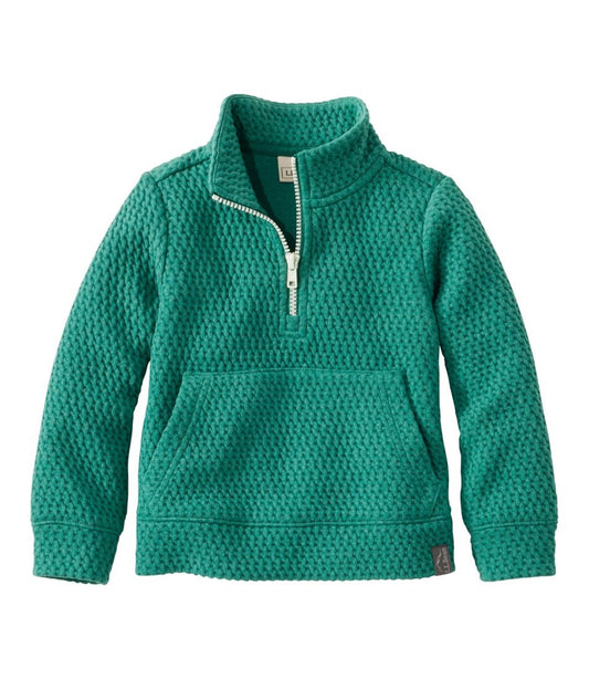 L.L.Bean | Toddlers' Ridgeknit Pullover, Glow-in-the-Dark Quarter-Zip