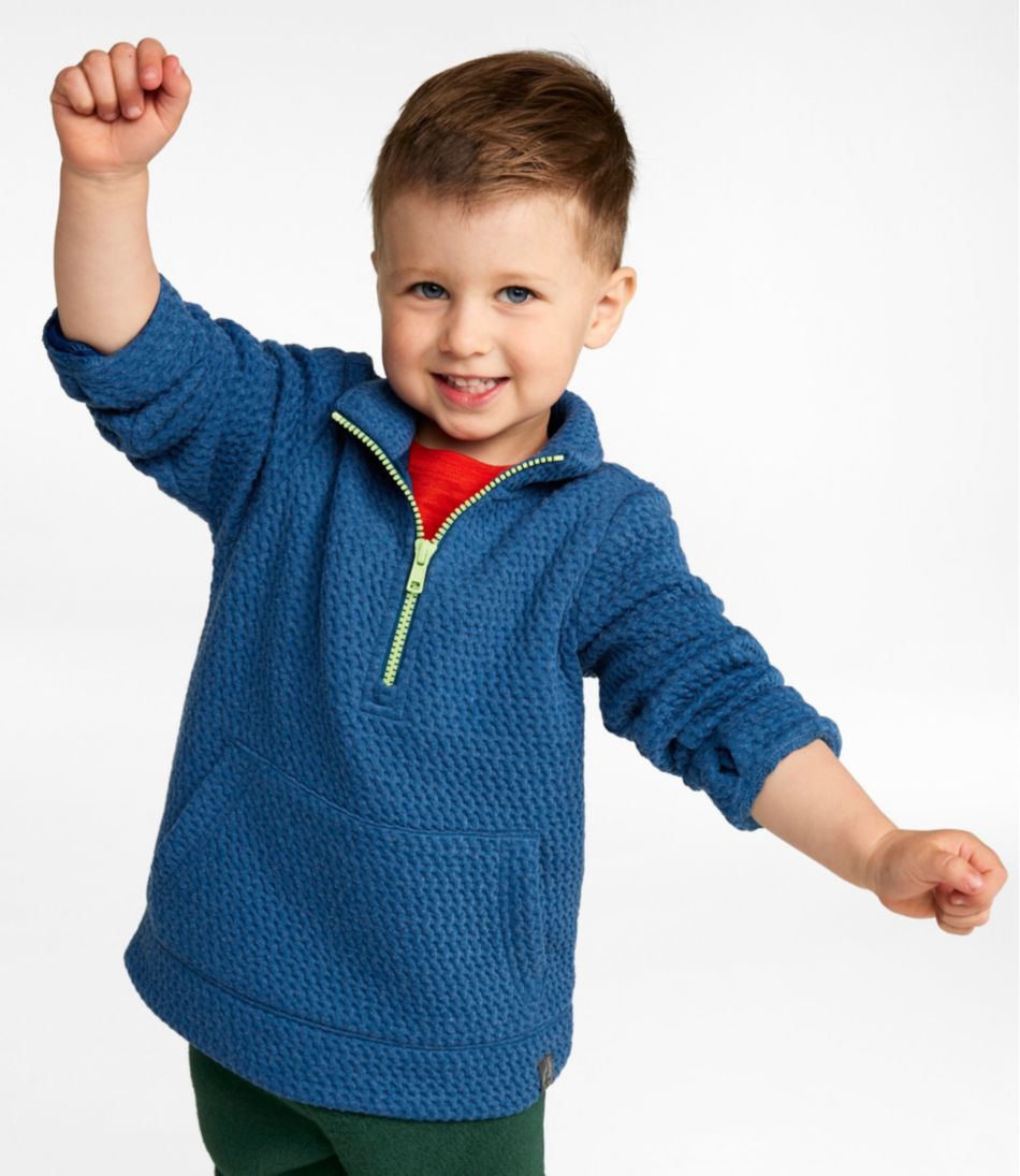 L.L.Bean | Toddlers' Ridgeknit Pullover, Glow-in-the-Dark Quarter-Zip