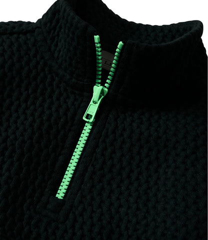 L.L.Bean | Toddlers' Ridgeknit Pullover, Glow-in-the-Dark Quarter-Zip